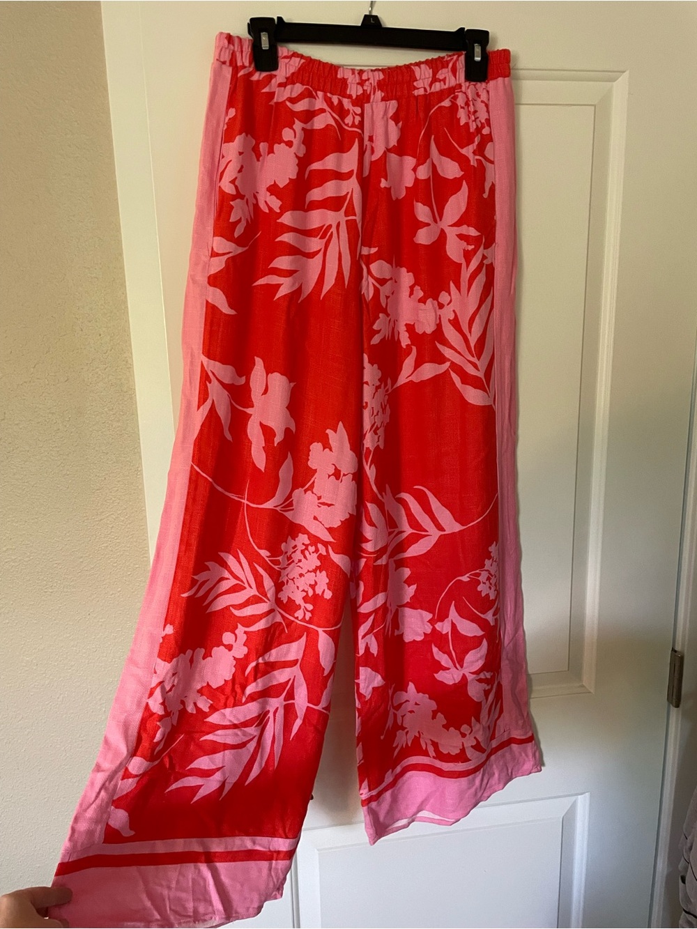 Sienna Sky Pink & Red Floral Wide-Leg Pants